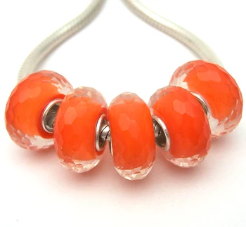 

JGWGT 08 5X 100% Authenticity S925 Sterling Silver Beads Murano Glass beads Fit European Charms Bracelet diy jewelry Lampwork