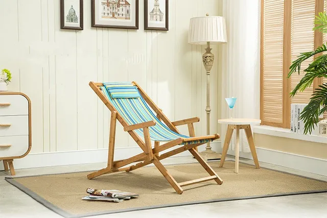 Adjustable Bamboo Beach Sling Chair Cavan Seat Home Indoor/Outdoor ... Adjustable Bamboo Beach Sling Chair Cavan Seat Home Indoor/Outdoor ...