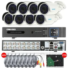 OWSOO 1500TVL наружная камера безопасности Система Full 720 P AHD 16CH DVR 2 T HDD HDMI Наблюдение ONVIF DVR рекордер 8*720 P IR камера