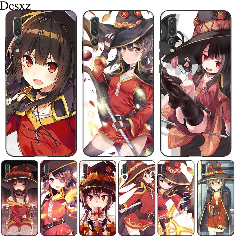 Силиконовый чехол для телефона Konosuba Megumin Huawei P20 P10 P30 P8 P9 Lite Pro P умный защитный |