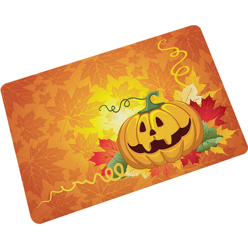 Zeegle Nordic Waterproof Door Mat Halloween Pumpkin Floor Mat Carpet Bedroom Rug Decorative Stair Mats Home Decor Crafts Zeegle Nordic Waterproof Door Mat Halloween Pumpkin Floor Mat Carpet Bedroom Rug Decorative Stair Mats Home Decor Crafts