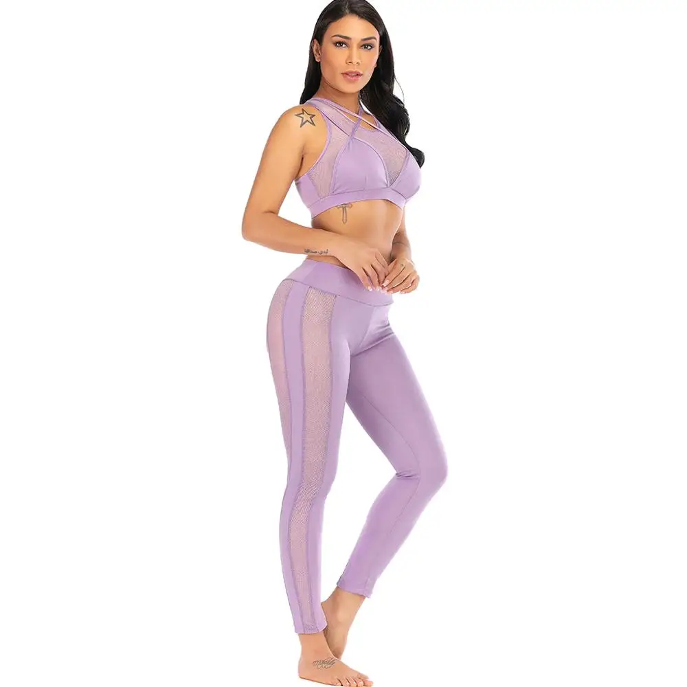 Женский сетчатый комплект для йоги Dragon Fit из двух предметов быстросохнущая