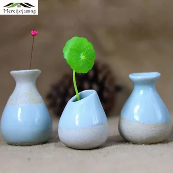 

5Pcs/lot Mini Flowers Vases Table Centerpiece Vase Ceramic Art Tabletop Flower Holder for Home Decoration Best Gifts G073