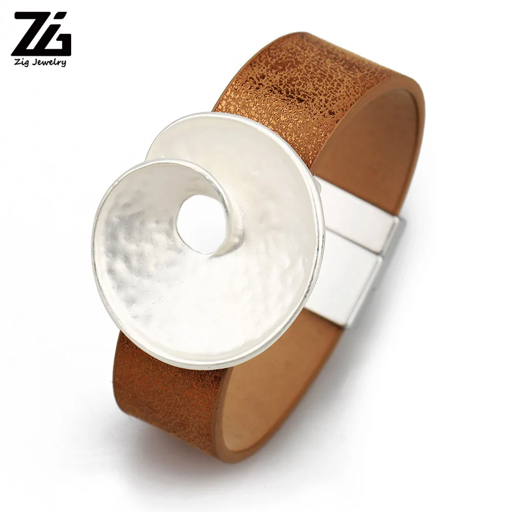 ZG последние кожаные женские браслеты с цинком Zlloy амулеты в серебряном цвете с цветом s кожаный браслет