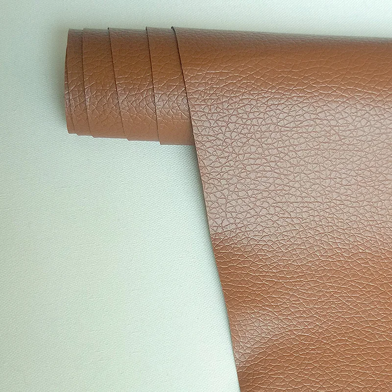 Meetee 50x137 см толщиной 0,5 мм самоклеящаяся искусственная Синтетическая кожа факсимильная ткань для дивана патч ремонт восстановленная сумка мягкая ткань - Цвет: light brown