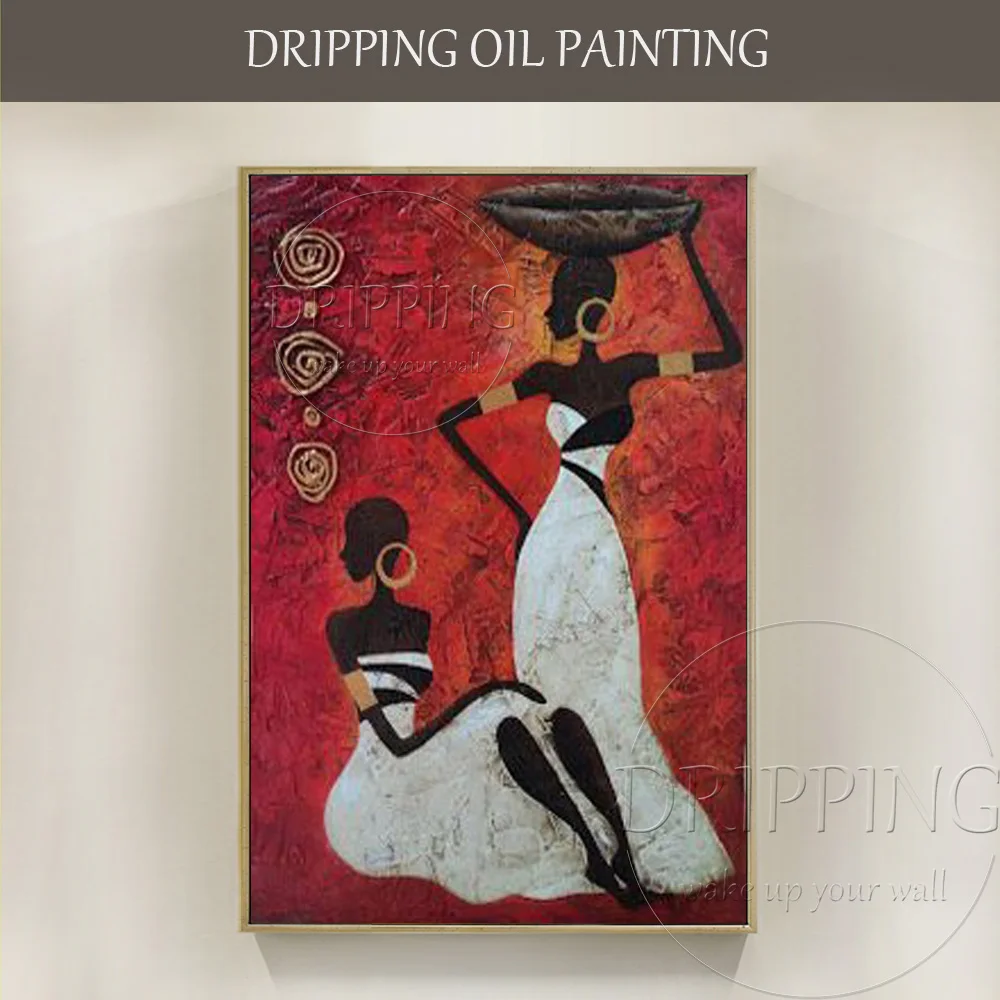 Опытный художник ручной работы высокого качества абстрактная африканская портретная картина маслом на холсте Абстрактная Африканская женщина картина маслом