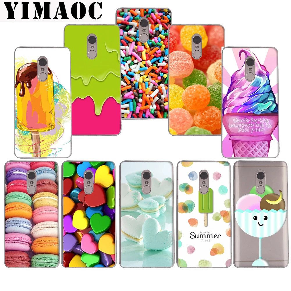 

YIMAOC 103z Colorful Ice Cream Soft Case for Xiaomi Mi a1 a2 f1 6 8 lite se mix 2s Redmi 5 6 6a S2 Plus 5A Note 5 6 Pro 4 X