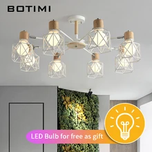 BOTIMI Lustre Wooden Chandelier For Living Room Iron Lampshade LED Chandelier Lighting Lustres Para Sala De Jantar Home Lamp BOTIMI Lustre Wooden Chandelier For Living Room Iron Lampshade LED Chandelier Lighting Lustres Para Sala De Jantar Home Lamp