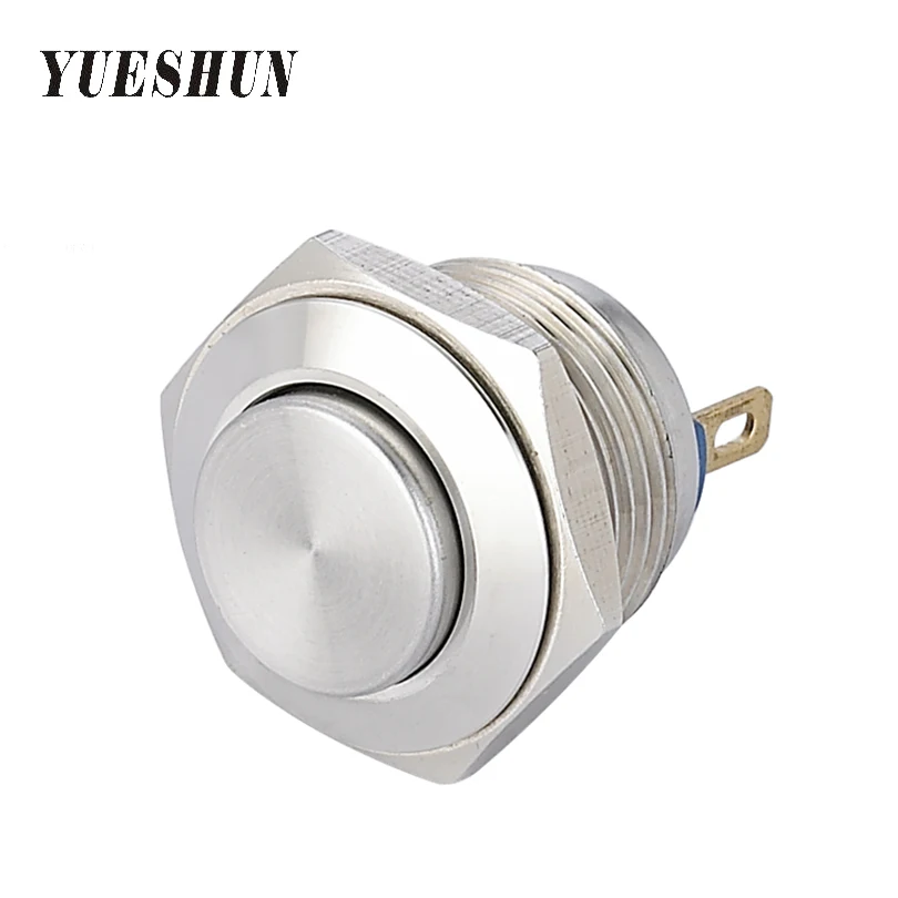 Yueshun New 19mm Start Horn Button Momentary Metal Push Button Switch