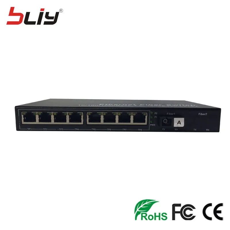 

Unmanage Network Switch 8 port POE and SC Fiber OPTIC Uplink Ports full 1000M poe fiber switch ftth onu gpon mikrotik IP CAMERA