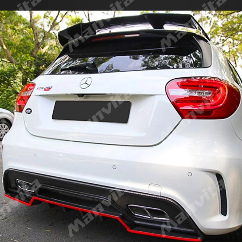 Для Mercedes-benz A класс W176 A160 A180 A200 A250 A45 AMG ABS Пластик черный глянец Цвет задний спойлер на крыше крыло багажника губ загрузки