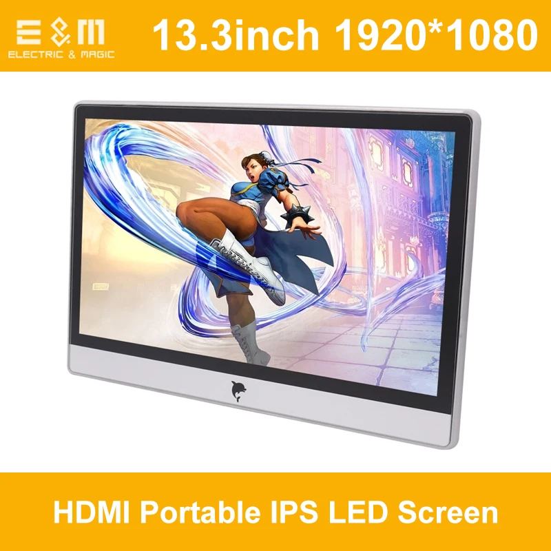 

13.3 Inch IPS Full View Angle HDMI 1080P Portable IPS LED Screen For Ps3 PS4 Raspberry Pi PC Laptop Second Monitor With Speaker