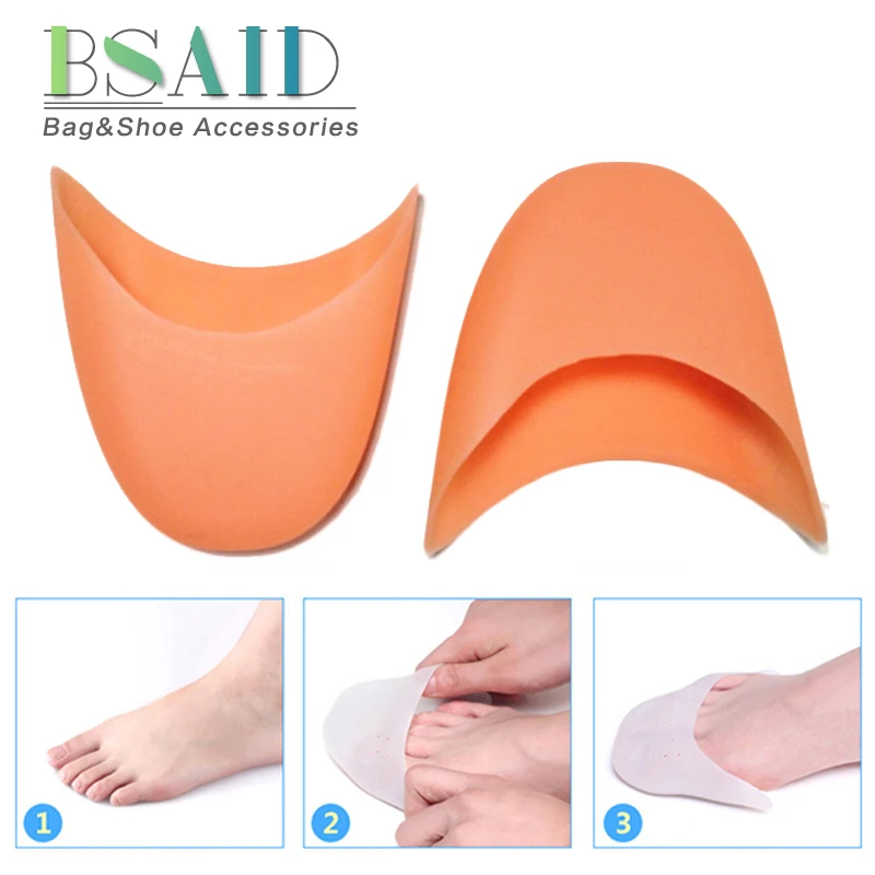 

BSAID Silicone Pointed Toe Insoles For Baller Dancing Soft Silica Gel Women Men Forefoot Insoles Ballet Toes Pads Foot Protector