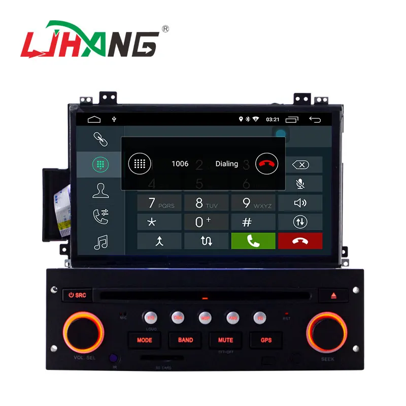 Sale LJHANG 1 Din Android 9.0 Car DVD Player for Citroen C5 2005-2012 Stereo GPS Navigation multimedia Player 1 Din Car Radio USB RDS 1