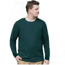 Весна Осень Новые мужские однотонные повседневные футболки мужские с круглым вырезом с длинным рукавом Большие размеры футболки свободные большие Топы SSW05