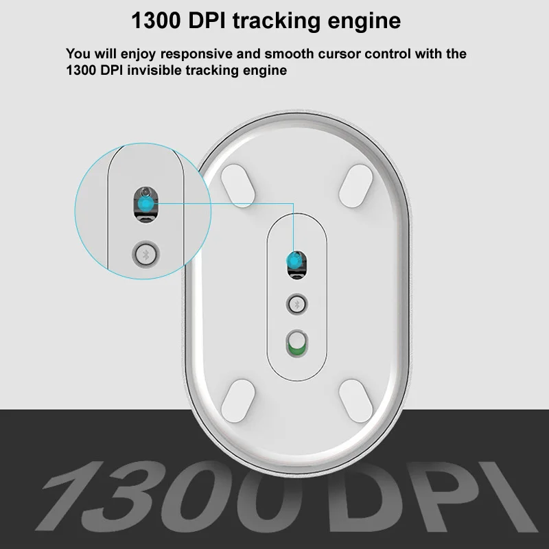 Rapoo Multi-mode Silent Wireless Mouse 1300DPI Bluetooth 3.0/4.0 RF 2.4G for 3 Devices Connection Portable Computer Mouse#M600