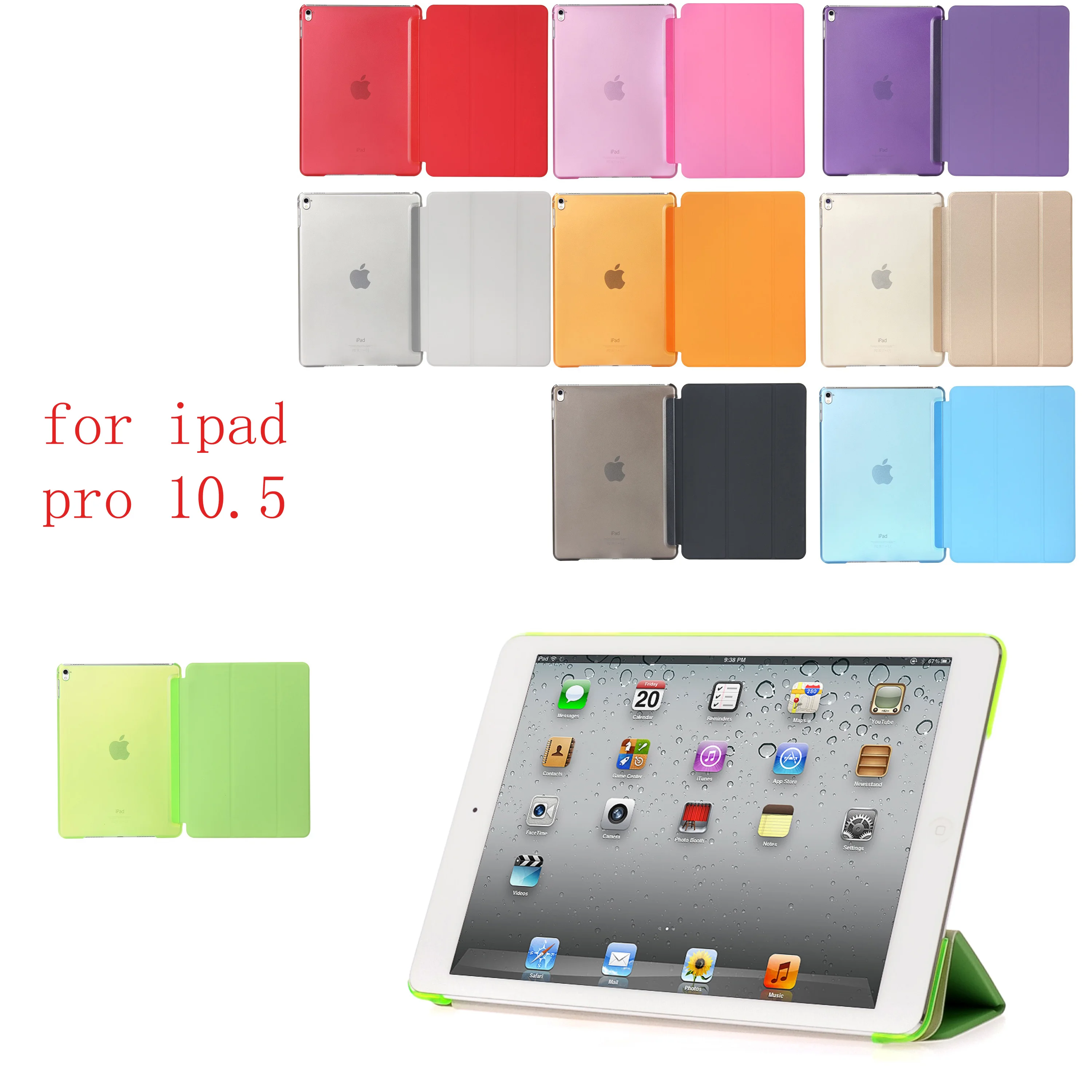 

Case for iPad Pro 10.5 inch 2017 PU leather Smart Auto Sleep Wake + Hard PC Back Case For A1701` A1709
