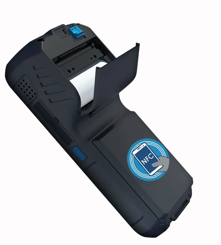 ENGONUS ручной компьютер КПК терминал с 58 мм Принтер 2D лазерный сканер штрих-кодов Android 6,0 4G прочная карточка NFC RFID Считыватель