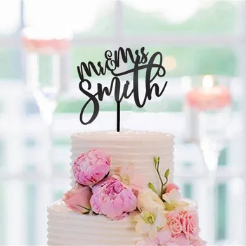 

Personalized Wedding Cake Toppers Mr and Mrs Cake Topper - Bride and Groom Wedding Favor | Custom Wedding Cake Toppers