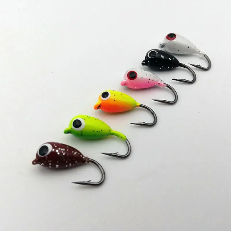 

1 Lot Winter Fishing Lure 1.8cm 2.3g Mini Metal Lead Head Hook Bait Jigging Fishing Tackle