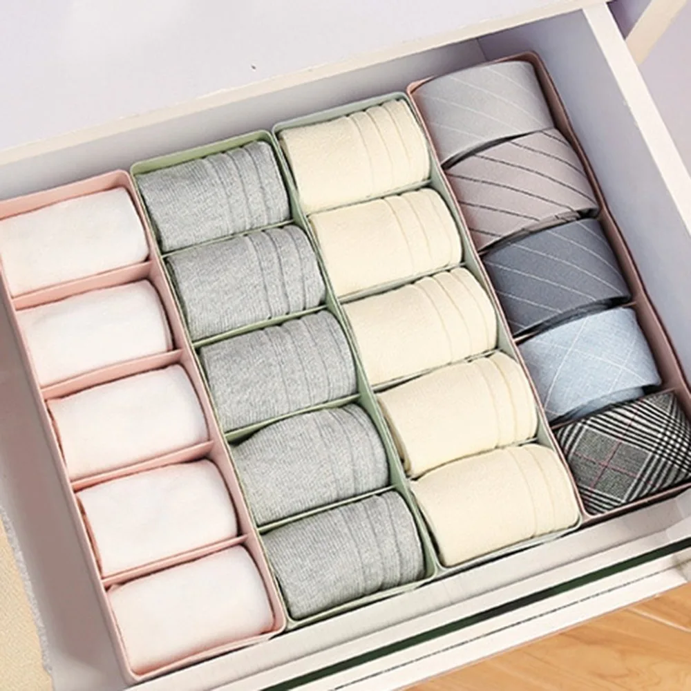العملي تخزين حاوية علب مقسم أدراج بغطاء خزانة صناديق للعلاقات الجوارب الملابس الداخلية الصدرية تخزين منظم دروبشيبينغ