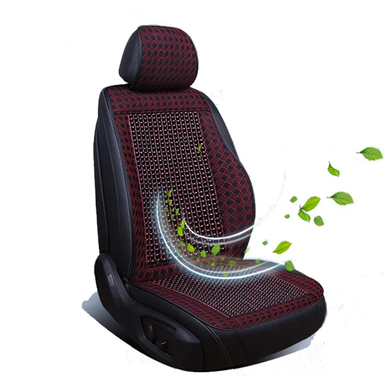 Wood bead breathable fan Car cushion summer maple cool seat cushion mat cooling pad for hot days