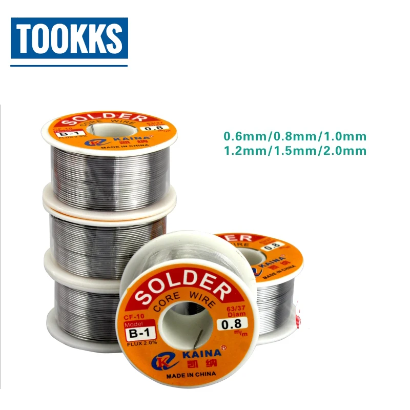 2Pcs/Lot KAINA 63/37 0.8mm 100g Tin Solder Welding Iron