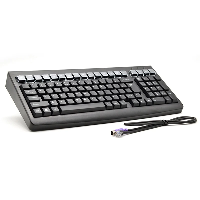 SUNROSE KB101 кассовый аппарат аксессуары кассовая клавиатура супермаркет POS машина клавиатура водонепроницаемая клавиатура - Цвет: black