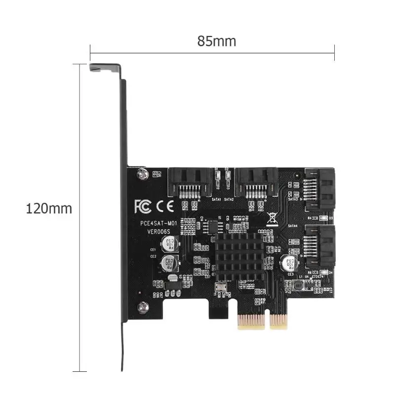 

Mini PCI Express to SATA3.0 4-Port SATA III 6G Expansion Controller Adapter Card IPFS Computer PC Components