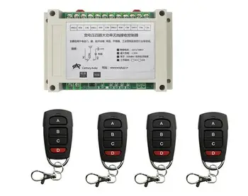 

best AC220V 250V 380V 30A 4CH RF Wireless Remote Control Relay Switch light /lamp/ window/Garage Doors