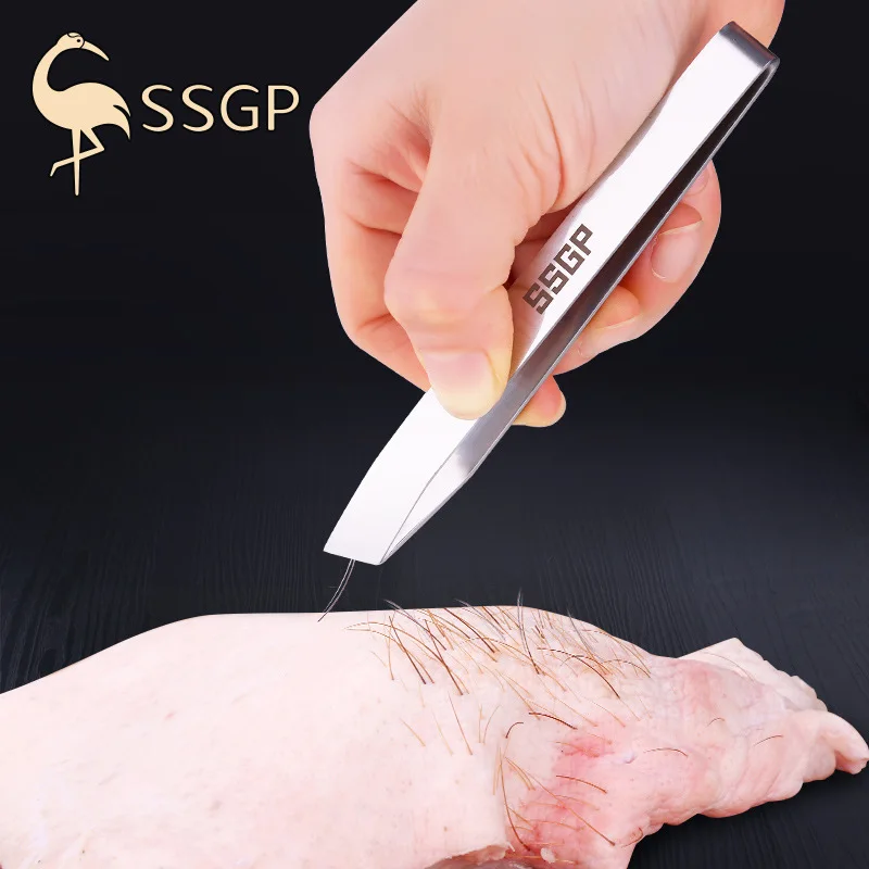 SSGP кухонные щипцы из нержавеющей стали для вытягивания волос свинья курицы утки