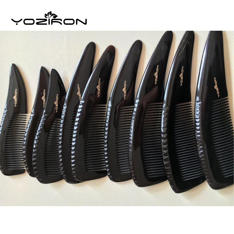 YOZIRON хит продаж натуральный черный рожок буйвола гребни высокое качество и щетки