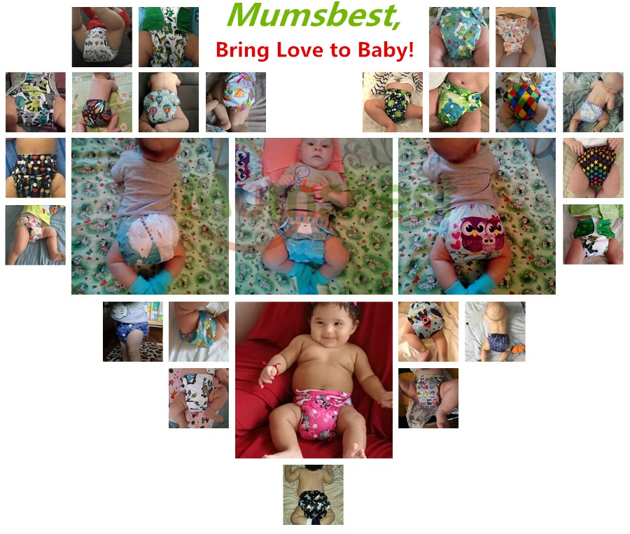 [Mumsbest] New Design Baby Cloth Diaper with Microfiber Insert Waterproof PUL Digital Position Reusable Pocket Cloth Nappies