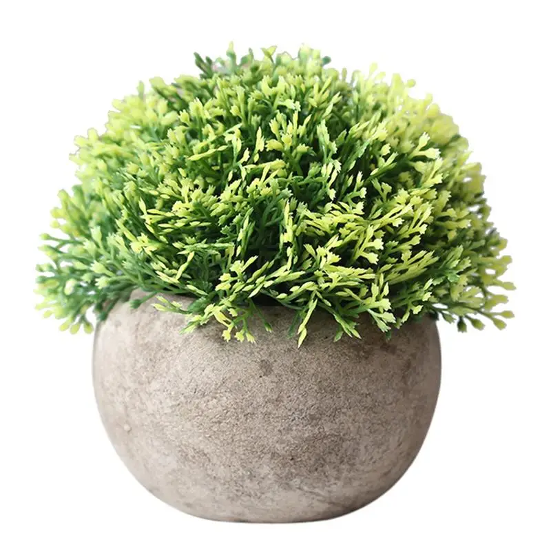 Artificial Plant Vintage Plastic Potted Green Fake Plant Decor Plant Artificial Planters Indoor - Цвет: 2