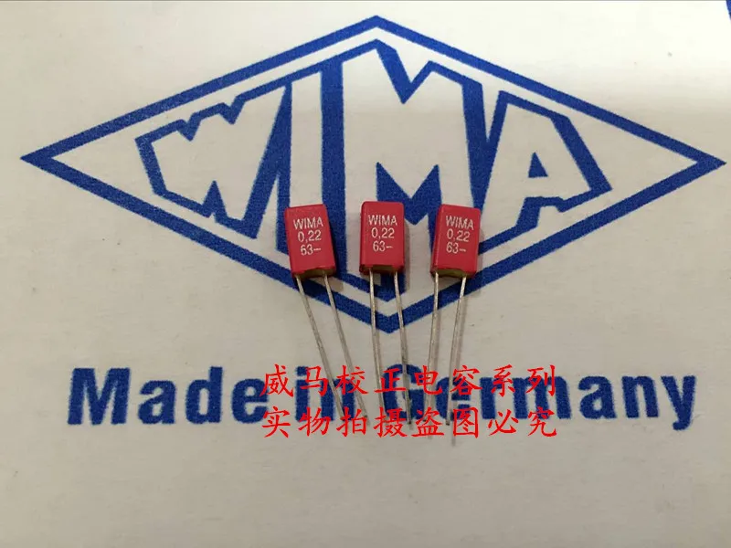 

2019 hot sale 10pcs/20pcs Germany WIMA 63V 0.22UF 63V 224 220n P: 2.5mm Audio capacitor free shipping