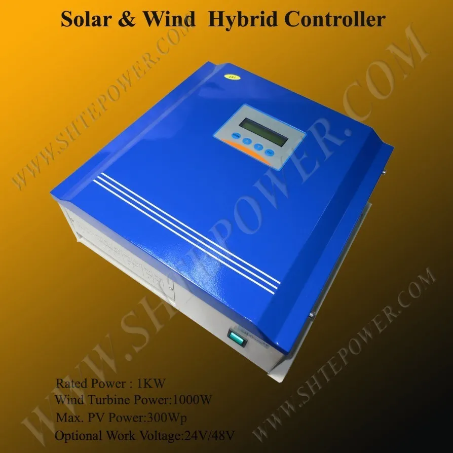 1 кВт 24 В Контроллер заряда 1000 вт ветровой и солнечной гибридный контроллер