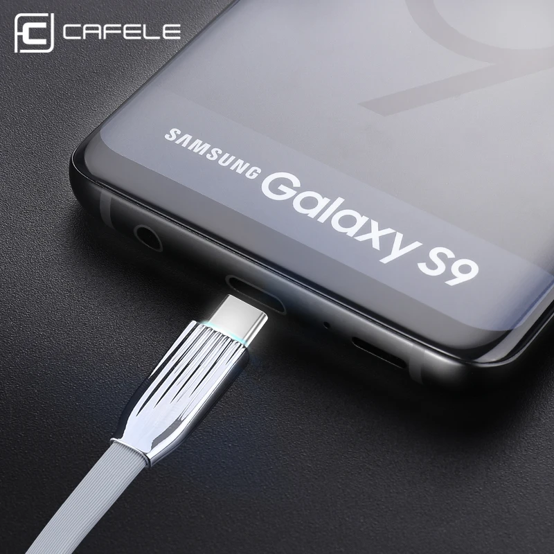 Cafele светильник ing usb type C кабель с белым светильник светодиодный для Xiaomi samsung huawei зарядный кабель usb type-C