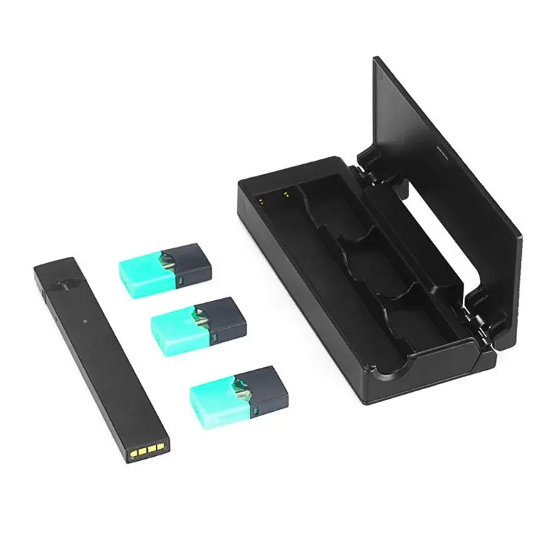 Зарядная коробка 1200 мАч держатель для электронных сигарет Чехол Органайзер светодиодный дисплей портативный для JUUL