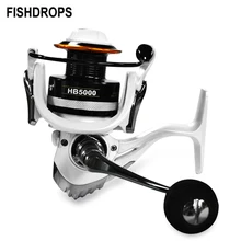FISHDROPS 12+ 1BB легкий Рыбалка снасти спиннингом металлические колеса Катушки для рыб катушка с углерода волокно тормоз