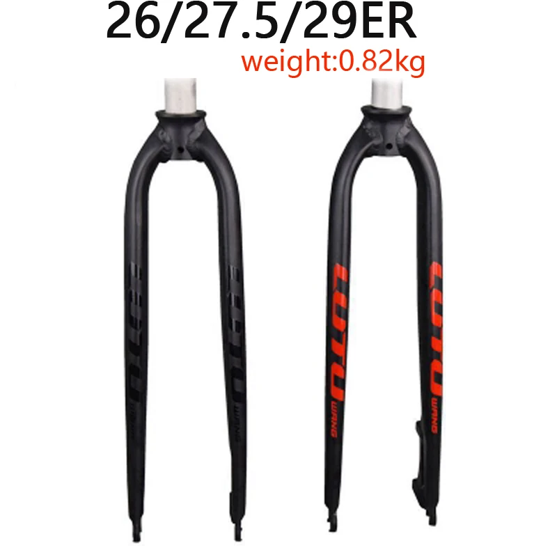 Bicycle Hard Fork 2" 27.5" 2" aluminum mountain mtb bicycle road bike hard fork for Disc Brake