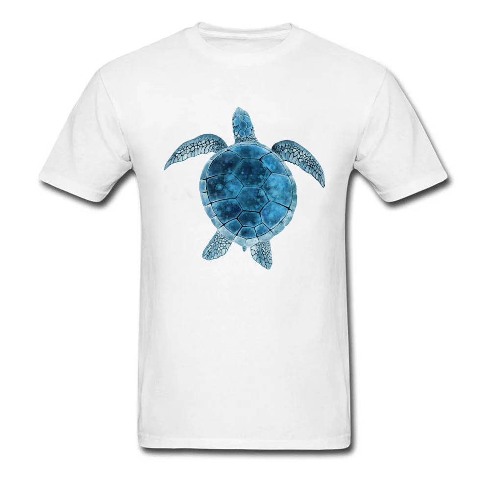Watercolor Sea Turtle - Turquoise Blue_white
