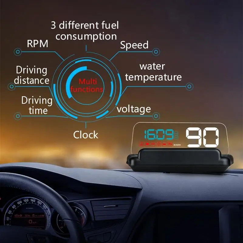 Новый цифровой измеритель скорости C500 OBD Автомобильный проектор Hud