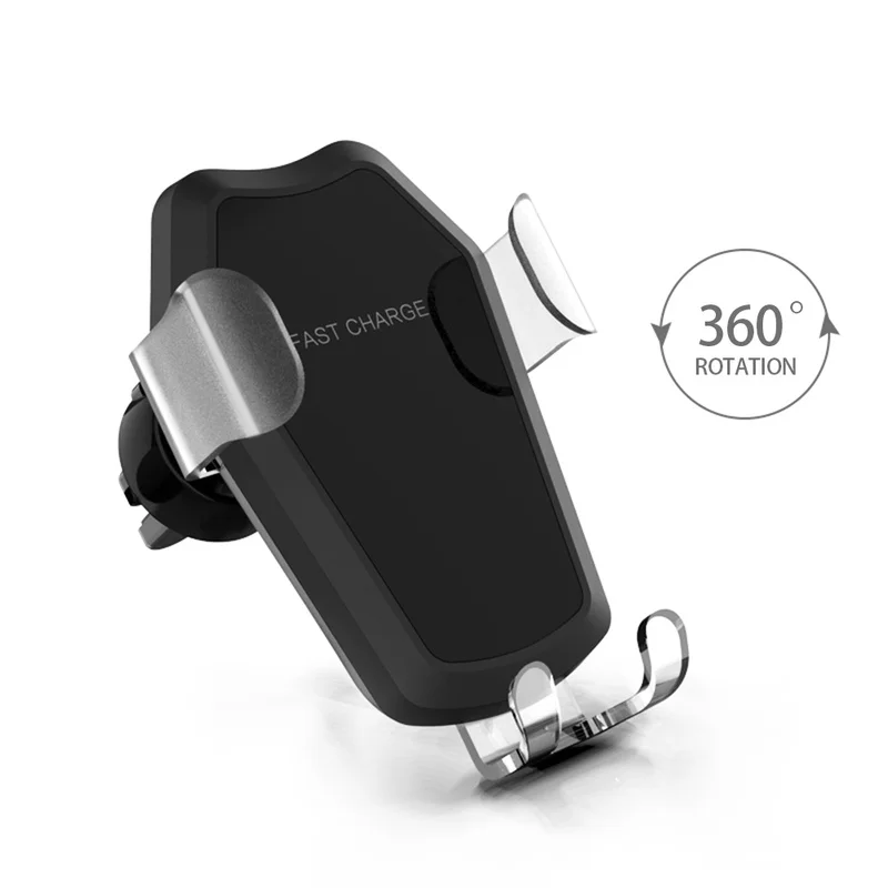 

Wireless Charger Car with 10W Fast Charge Gravity Sensor Bracket Auto-Close Car Fast Charger Bracket for IPhone XR XS Samsung S9