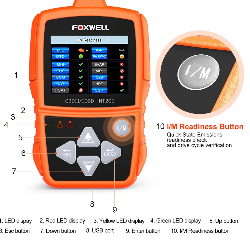 Бд obd2 автомобильной сканера Foxwell nt201 OBDII EOBD Двигатели для автомобиля код ошибки