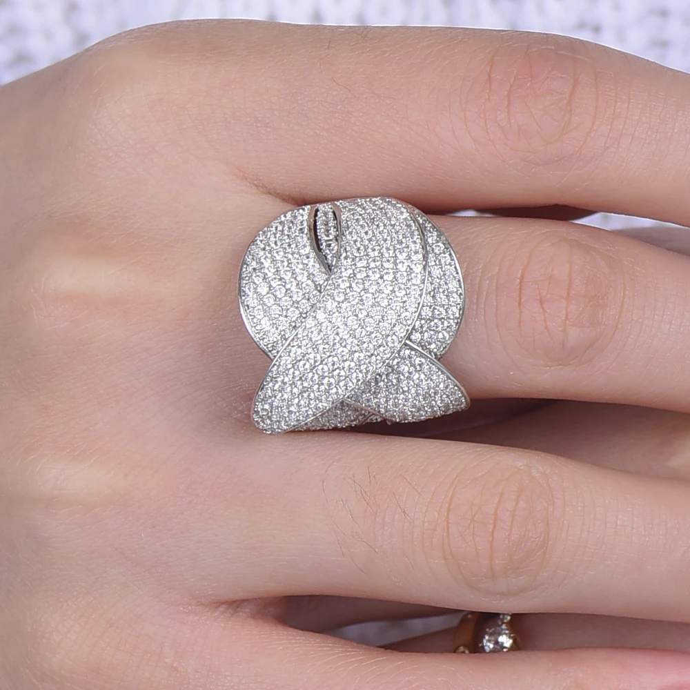 

GODKI Luxury Geometry Winding Statement Rings For Women Wedding Crystal Zircon Dubai Bridal Finger Rings Jewelry Addiction 2018