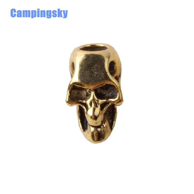 CAMPINGSKY Металлический Скелет Череп для Паракорда браслет специальный браслет для выживания DIY браслет бусины-черепа кемпинг