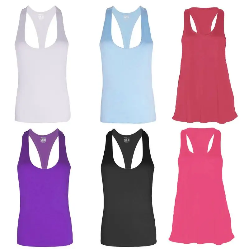 

1Pc Women elastic Fitness Sports Tank Top Seamless Blouse Stretch Vest GYM Workout Shirt