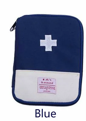 Mini Outdoor First Aid Kit Bag Portable Travel Medicine Package Emergency Kit Bags Small Medicine Divider Storage Organizer - Цвет: Blue