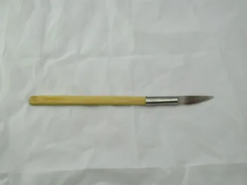

Free shipping agate burnisher with bamboo handle -knife shape, Agate Burnishing polishing Handle Knife Shape,gold cleaning stick