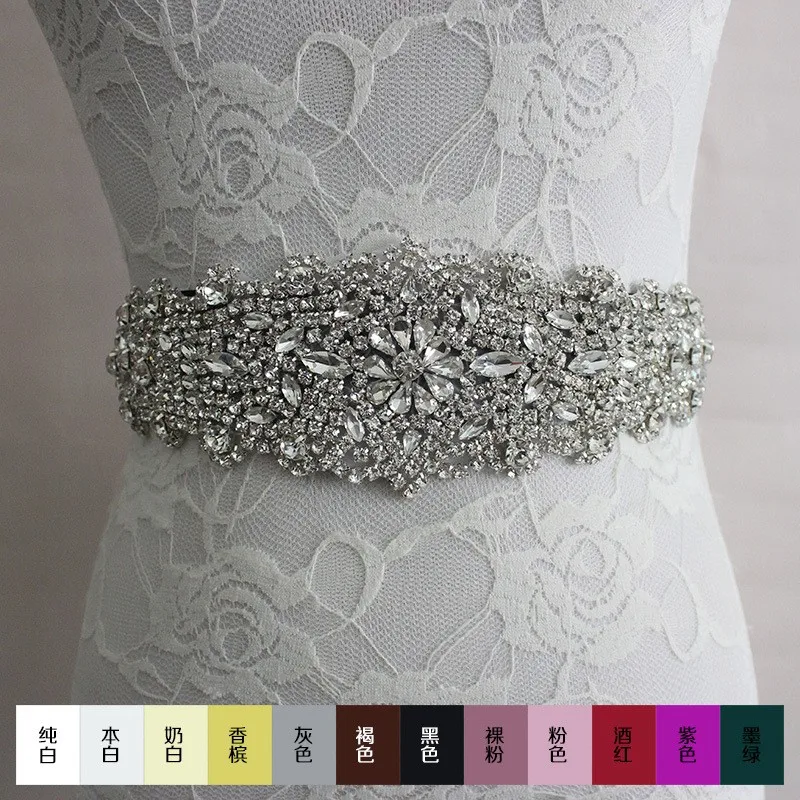 Новые Невесты свадебное пояс роскошный сверкающий алмаз diy аксессуары ленты лук талии ремень платье